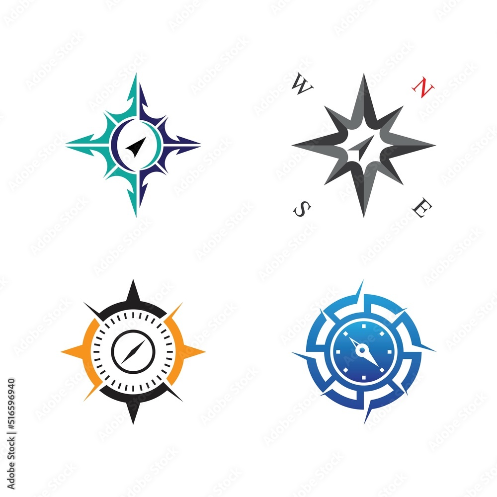 Compass logo template vector icon Compass logo template vector icon