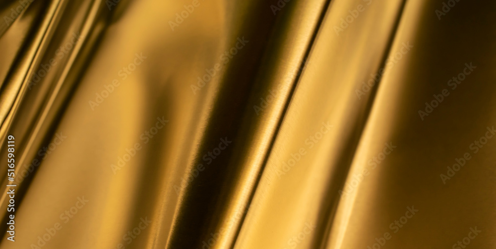 Naklejka premium yellow bent metal sheet with visible texture. background