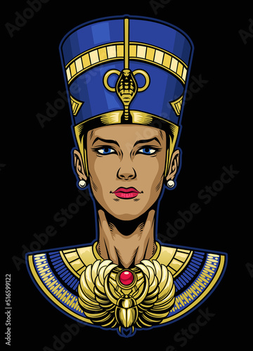 Ancient Egyptian Queen Head of Nefertiti
