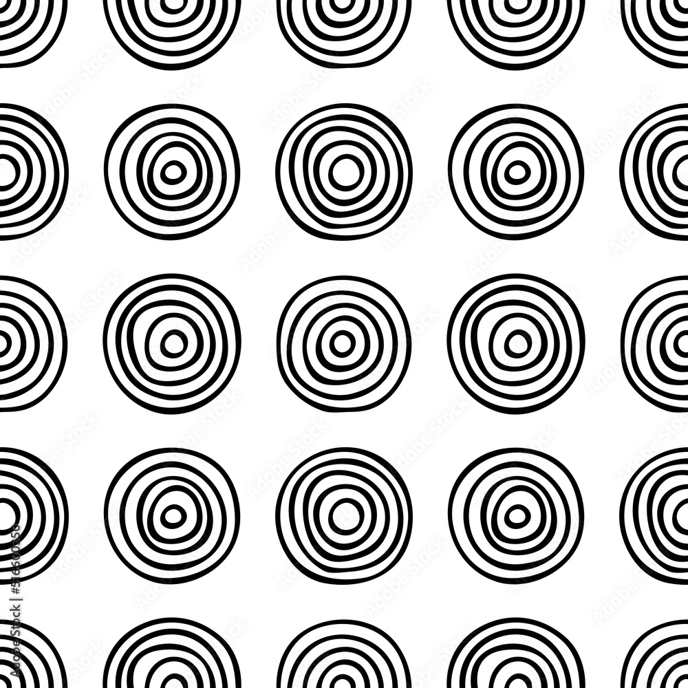 Seamless patterns. Rings of different sizes, hand made. Shades of gray. Seamless patterns. Rings of different sizes, hand made. Shades of gray.
