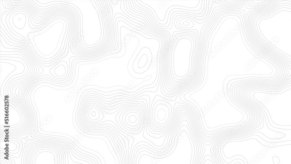 Line art topographic map seamless loop. Abstract background 3d animation. Technology background digital art.