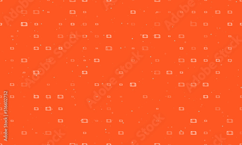 Seamless background pattern of evenly spaced white football goal symbols of different sizes and opacity. Vector illustration on deep orange background with stars