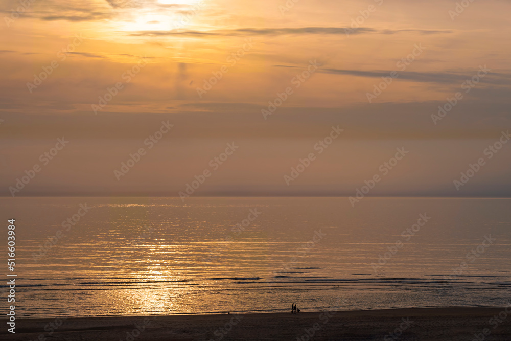 Looking out over the Dutch North Sea at Egmond aan Zee during a beautiful sunset Looking out over the Dutch North Sea at Egmond aan Zee during a beautiful sunset