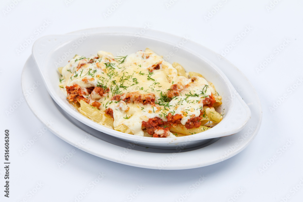 roasted vegetables with meat on white roasted vegetables with meat on white