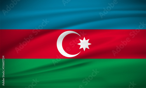 Elegant realistic Azerbaijan flag background. Azerbaijan Independence Day design.