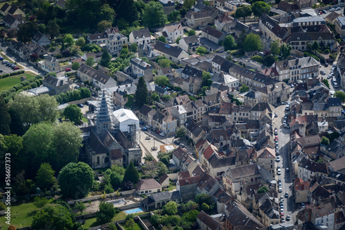 Photo vue aérienne de Magny-en-Vexin dans le Val d'Oise en France