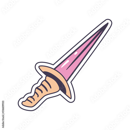 flat pink dagger illustration