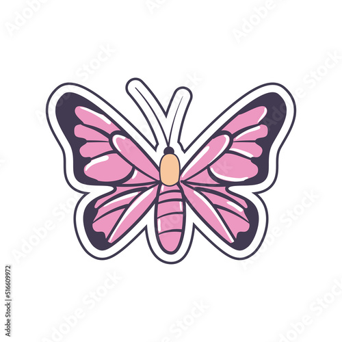 flat pink butterfly design