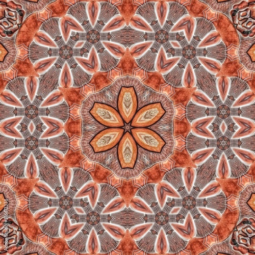 Turkish fashion for floor tiles and carpet. Repeated pattern design for Moroccan textile print. Traditional mystic background design. Arabesque ethnic texture. Geometric stripe ornament cover photo