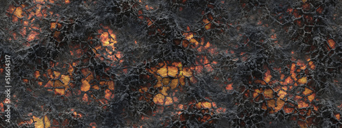 Burning coals- crack surface. Abstract nature pattern
