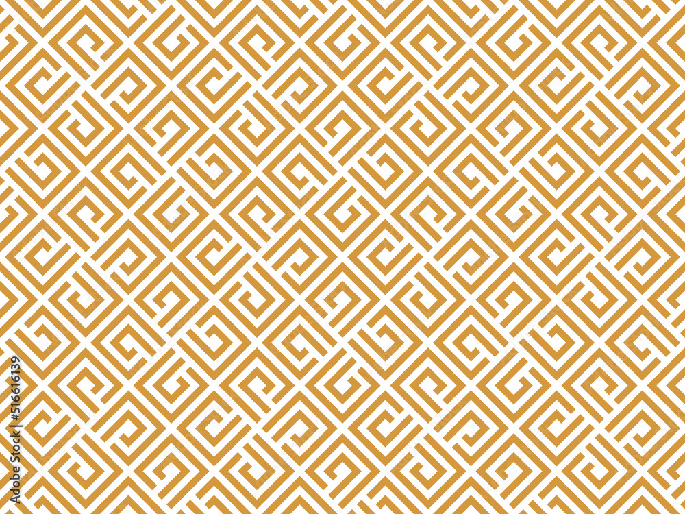 Abstract geometric pattern. A seamless vector background. White and gold ornament. Graphic modern pattern. Simple lattice graphic design