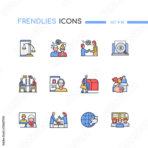 Migration issues and help - modern line design style icons set