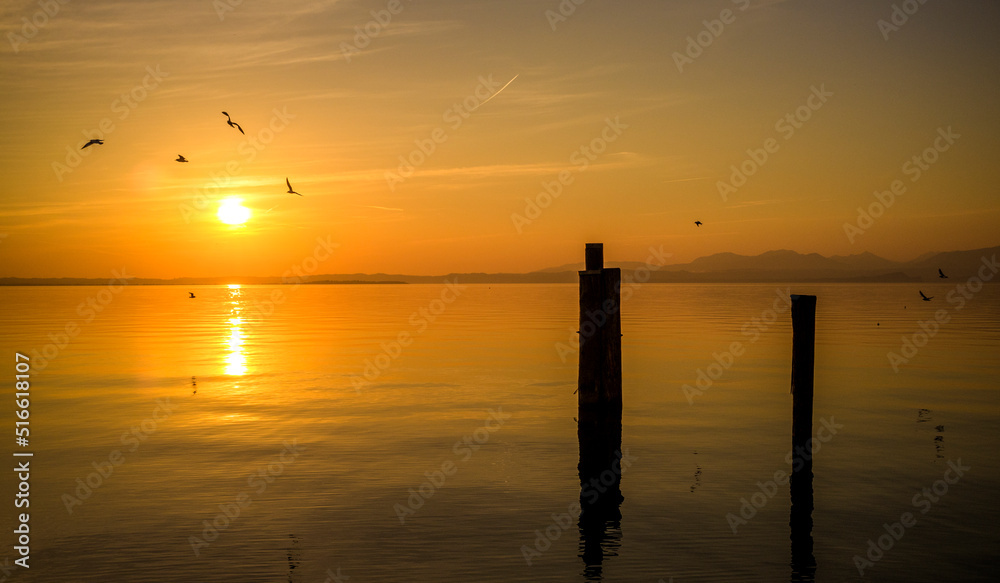 Tramonto sul Lago di Garda a Lazise Tramonto sul Lago di Garda a Lazise