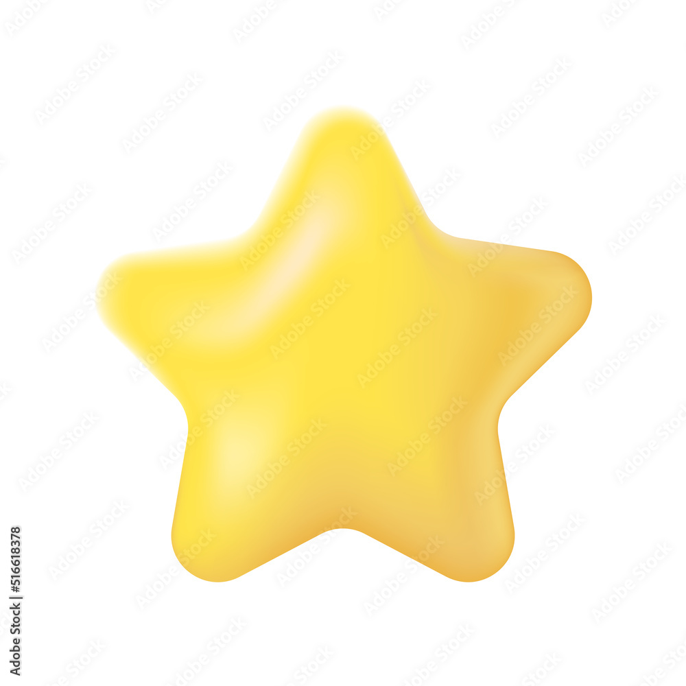 Star vector 3d Icon. 3D icons on a white background. The concept of assessing customer satisfaction.
Star vector 3d Icon. 3D icons on a white background. The concept of assessing customer satisfaction.
