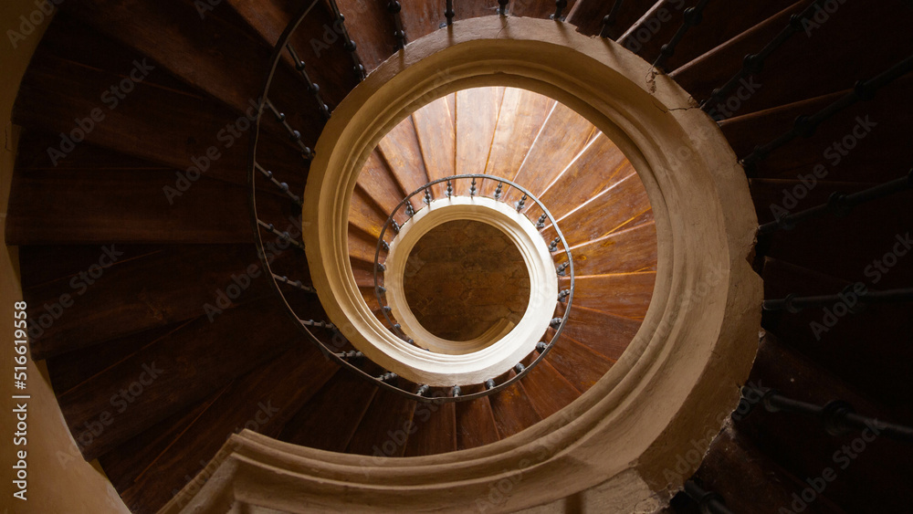 Fototapeta premium spiral staircase in the church 
