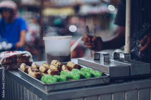 a batch of freshly cooked Pukis Cake (Kue Pukis), a traditional snack from Indonesia photo