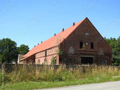 old red barn in Pomerania, Poland