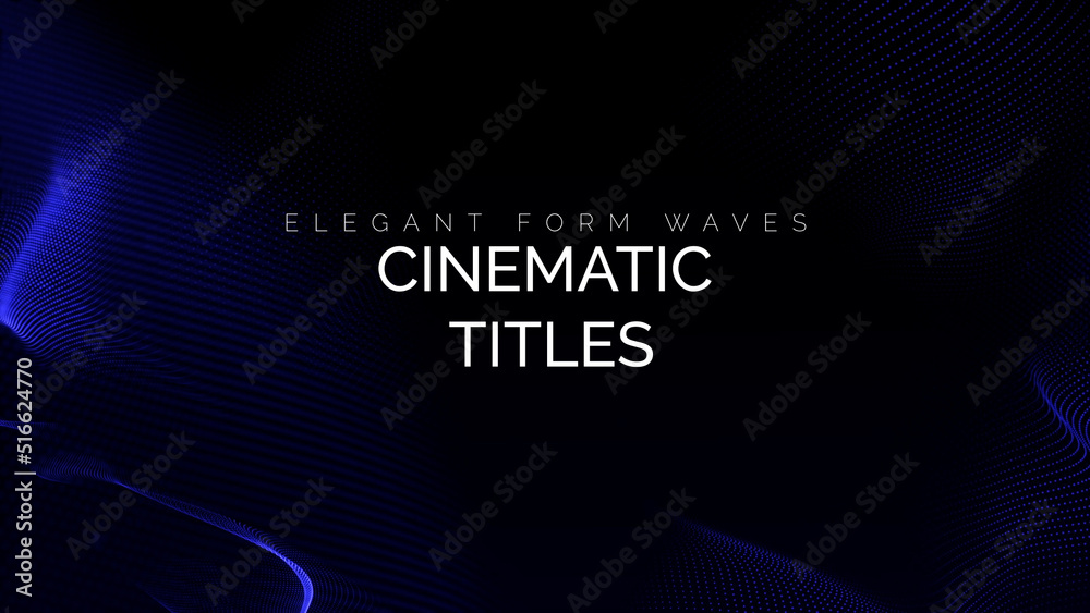 Wave Form Cinematic Titles Stock Template | Adobe Stock