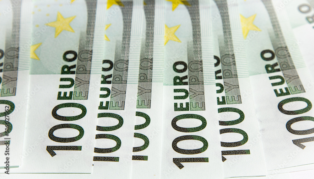 Euro banknotes European money. Economy and banks of Europe. Euro banknotes European money. Economy and banks of Europe.