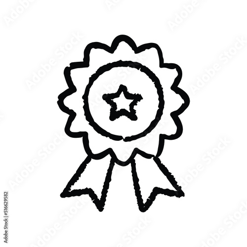 Award prize hand-drawn icon vector graphic illustration