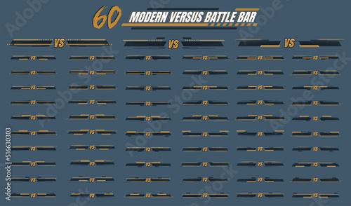 Modern Versus Battle Bar Vector Illustration