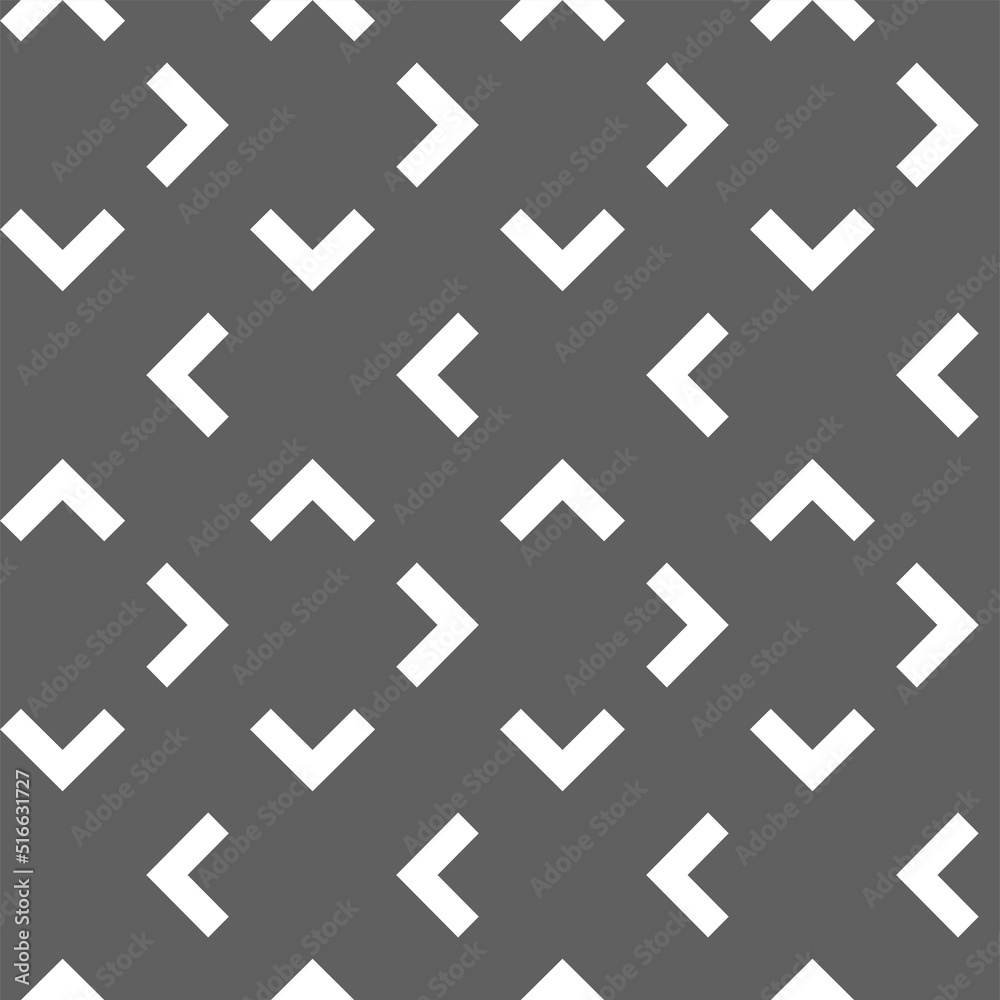 Vector. Grey and white abstract ethnic seamless pattern. Background of angle brackets. Mosaic. Design of packaging paper, textile printing, web design, cover, advertising and typographic products.