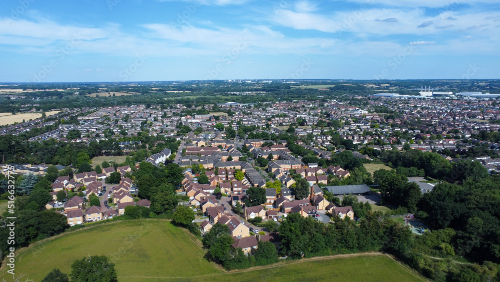 Aerial view of Hoddesdon town