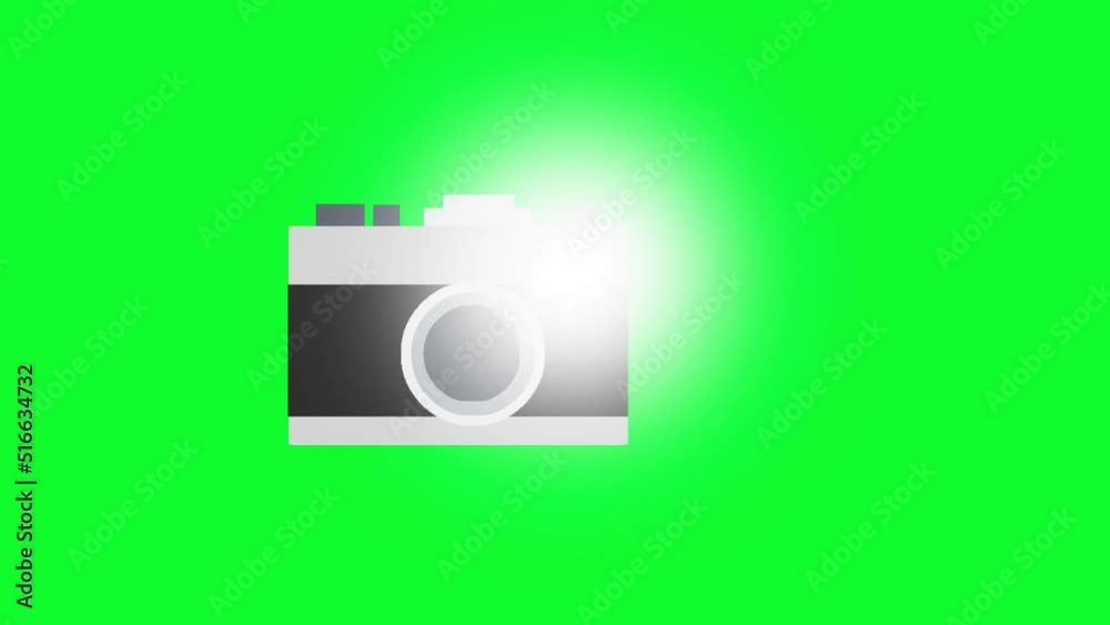 2d Camera Animation. Digital Camera DSLR Green screen cartoon animation video. Camera click and flash. Video animation of a photo camera taking a picture on a green background 2d Camera Animation. Digital Camera DSLR Green screen cartoon animation video. Camera click and flash. Video animation of a photo camera taking a picture on a green background