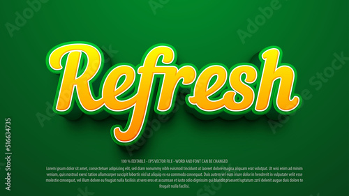 Refresh 3d editable text effect