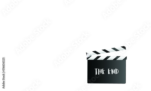 The End. movie clapper board