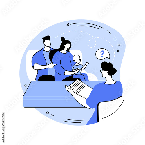 Parenting coach isolated cartoon vector illustrations.