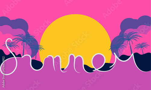 Summer Background festival advertising template leaflet and etc