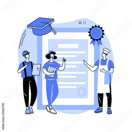 Vocational education abstract concept vector illustration.