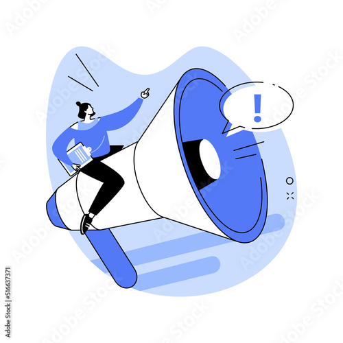 Attention abstract concept vector illustration.