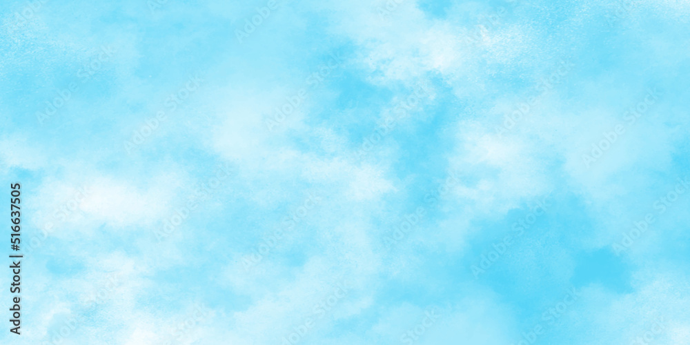 Summer blue sky with clouds,  Beautiful bright blue paper texture, Stylist beautiful white clouds in natural bright morning sky.