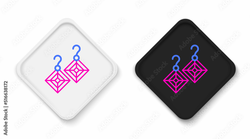 Line Earrings icon isolated on white background. Jewelry accessories. Colorful outline concept. Vector Line Earrings icon isolated on white background. Jewelry accessories. Colorful outline concept. Vector
