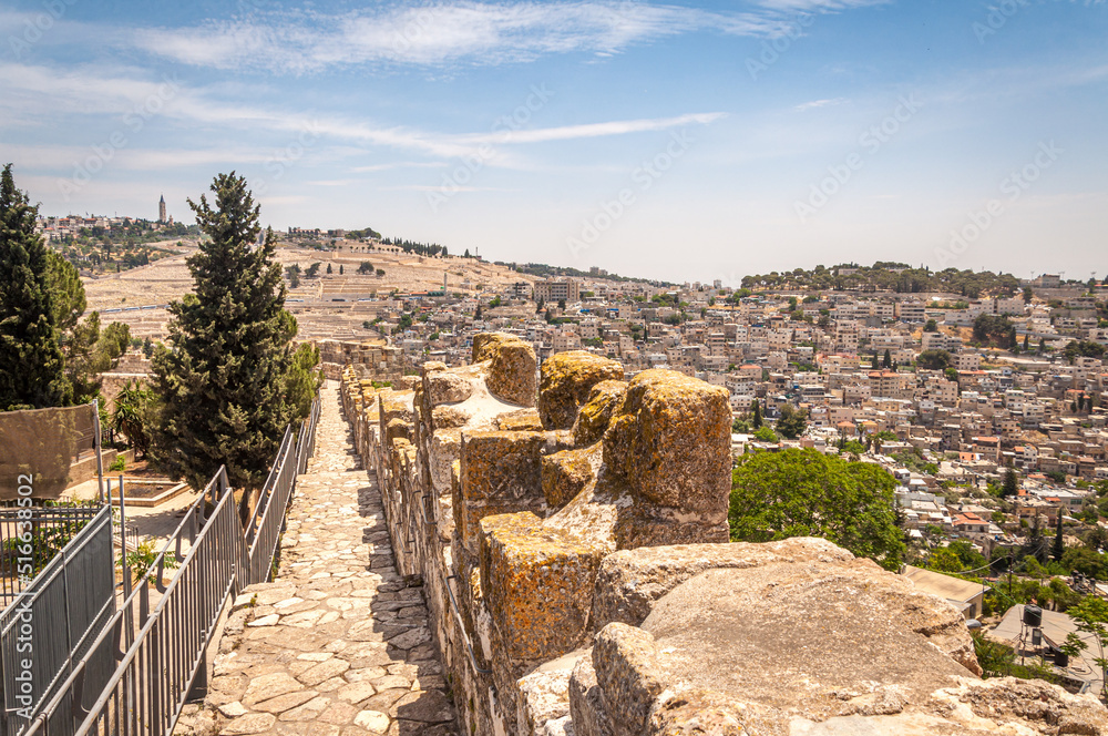 Vue du rempart sud de Jérusalem