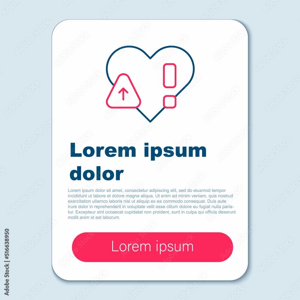 Line Heart rate icon isolated on grey background. Heartbeat sign. Heart pulse icon. Cardiogram icon. Colorful outline concept. Vector Line Heart rate icon isolated on grey background. Heartbeat sign. Heart pulse icon. Cardiogram icon. Colorful outline concept. Vector