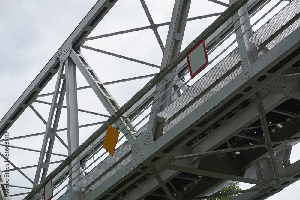 Truss train bridge - side view