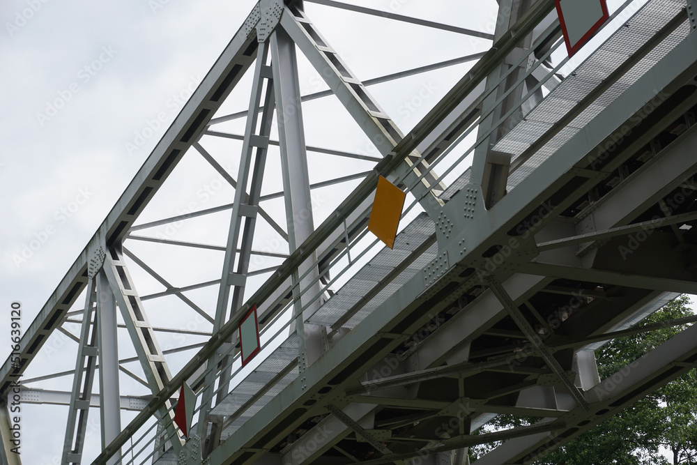 Truss train bridge - side view