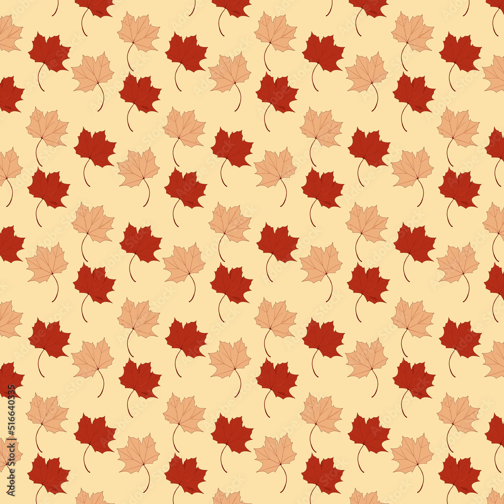 Obraz premium seamless pattern with autumn leaves