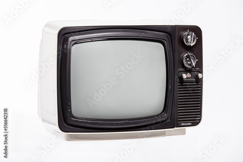 Vintage Classic Retro Style old television,old television on isolated background.