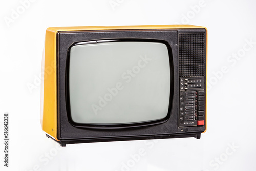 Vintage Classic Retro Style old television,old television on isolated background.