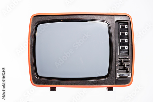 Vintage Classic Retro Style old television,old television on isolated background.