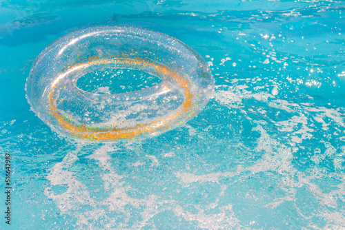 Circle transparent with sparkles in the pool. © OLGA RA