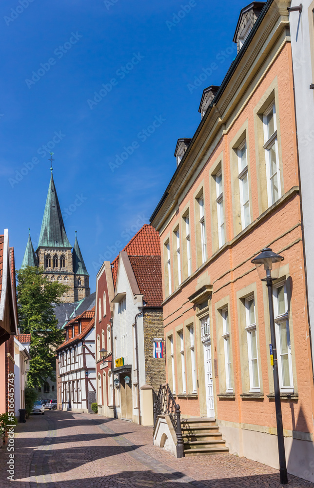 Street leading to the Laurentius church in Warendorf, Germany