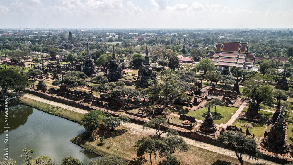 The historical city of Ayutthaya in Thailand