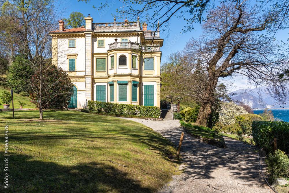 Villa Pallavicino in Stresa surrounded by a beautiful park overlooking the Lake Maggiore, Piedmont, Italy