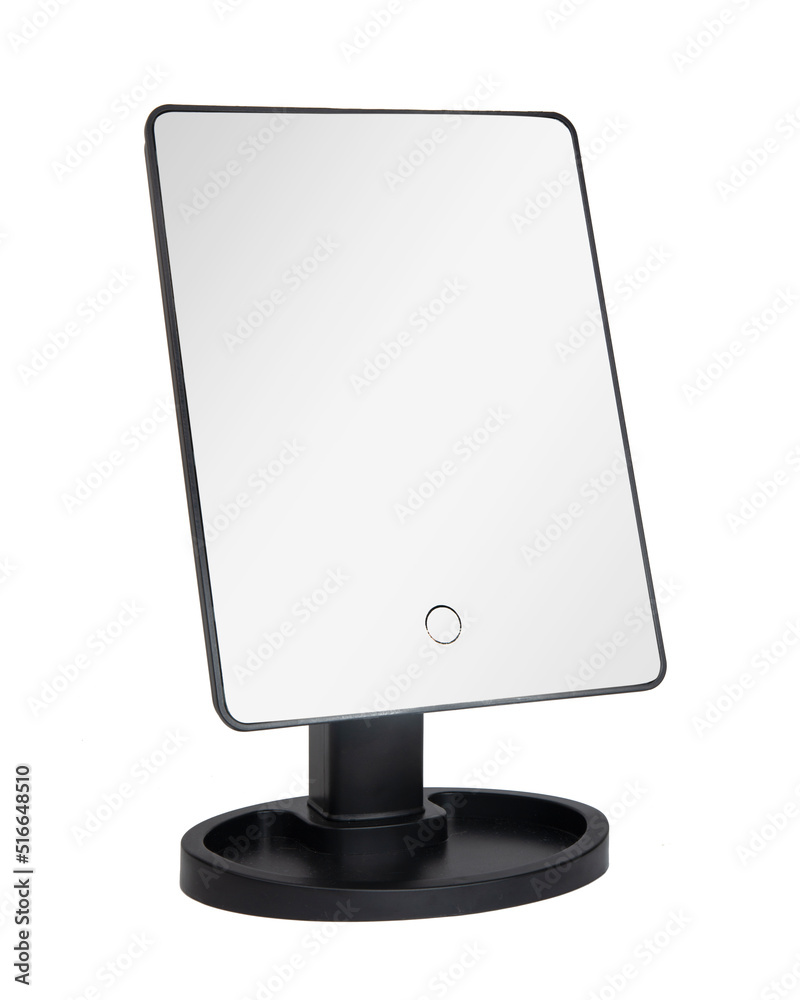 Led mirror for beauty makeup home isolated on the white background Led mirror for beauty makeup home isolated on the white background