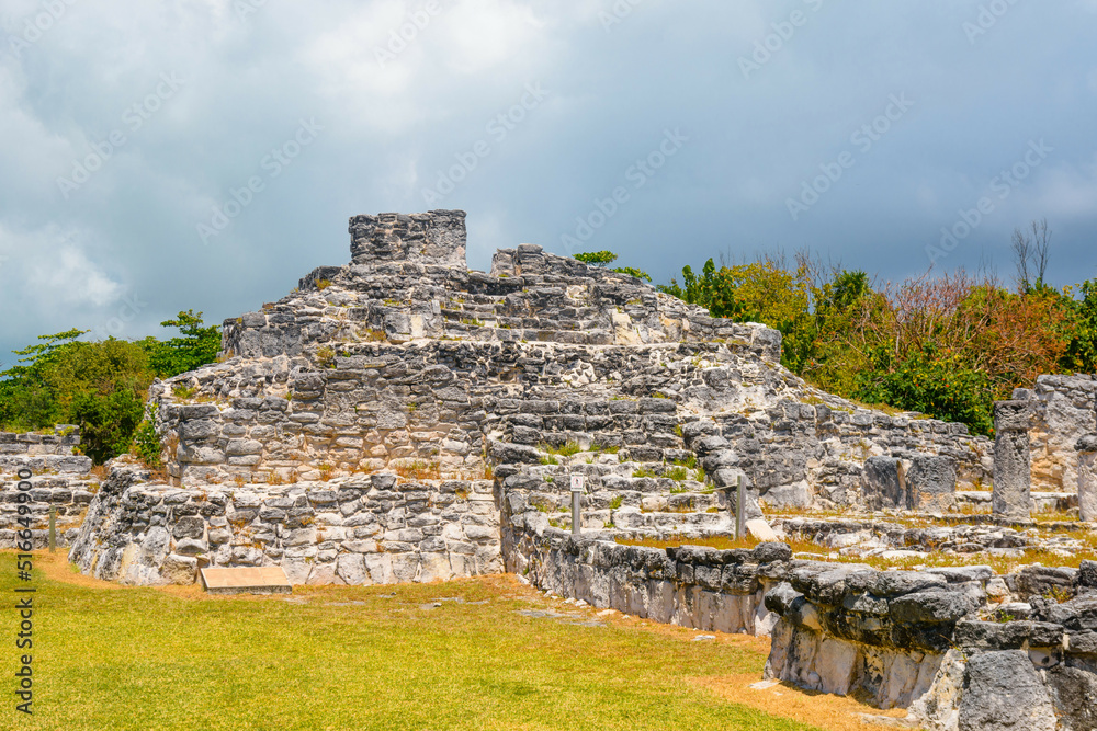 Ancient ruins of Maya in El Rey Archaeological Zone near Cancun, Yukatan, Mexico Ancient ruins of Maya in El Rey Archaeological Zone near Cancun, Yukatan, Mexico